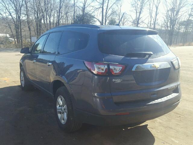 1GNKRFED5EJ294999 - 2014 CHEVROLET TRAVERSE L GRAY photo 3