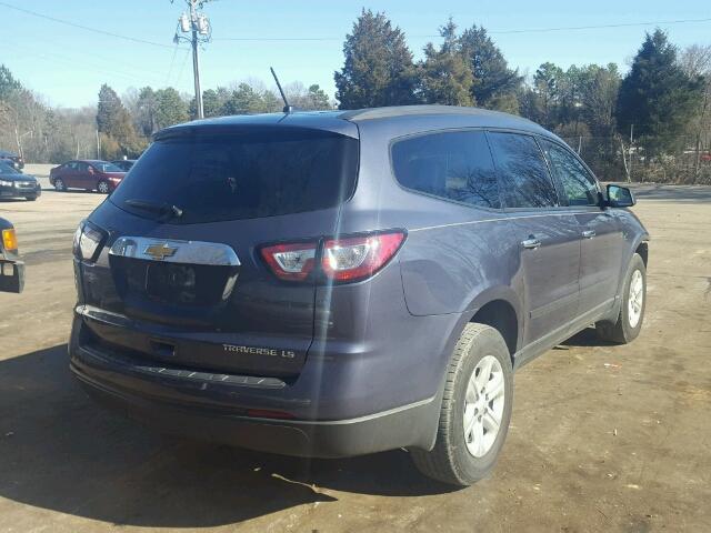 1GNKRFED5EJ294999 - 2014 CHEVROLET TRAVERSE L GRAY photo 4