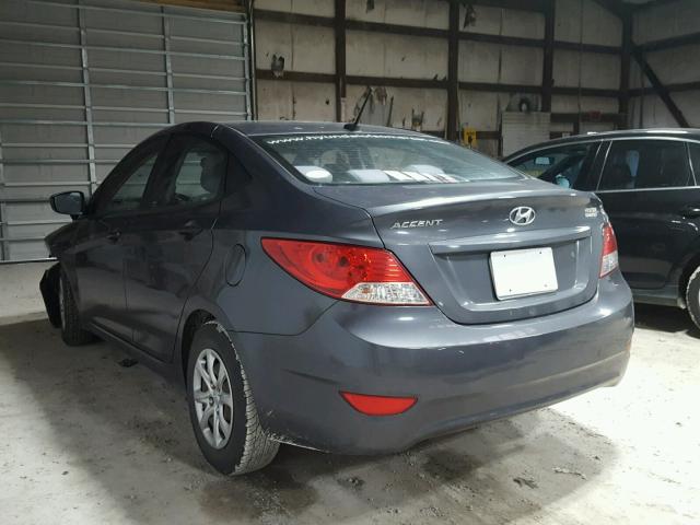 KMHCT4AE2CU095434 - 2012 HYUNDAI ACCENT GLS GRAY photo 3