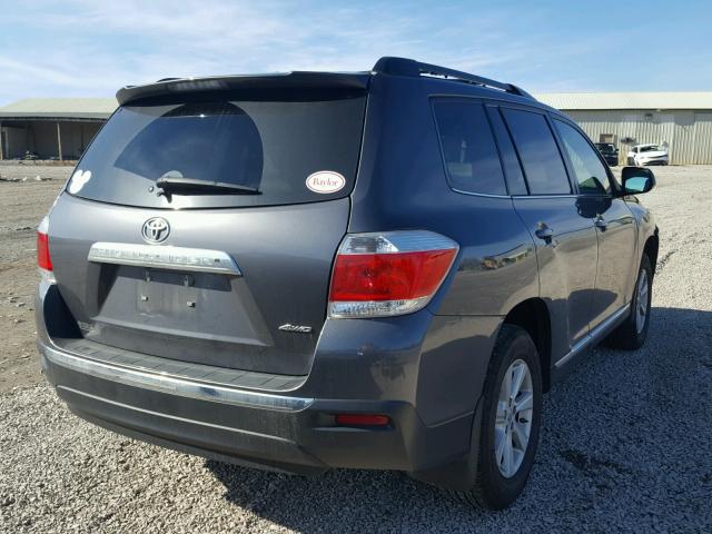 5TDBK3EH1BS071176 - 2011 TOYOTA HIGHLANDER GRAY photo 4