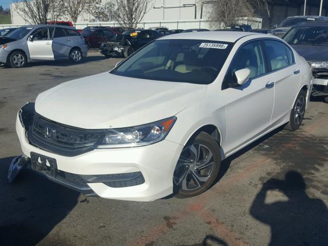 1HGCR2F39GA103245 - 2016 HONDA ACCORD LX WHITE photo 2