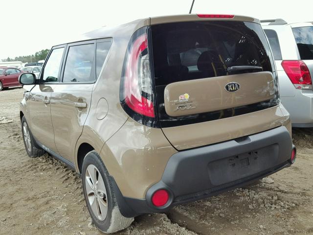 KNDJN2A22F7223285 - 2015 KIA SOUL TAN photo 3