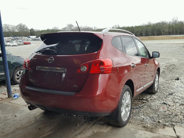 JN8AS5MT6BW176099 - 2011 NISSAN ROGUE S BURGUNDY photo 4