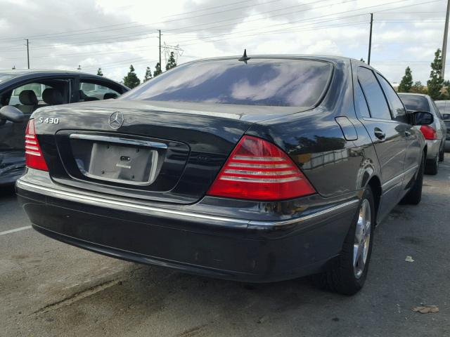 WDBNG70J15A453742 - 2005 MERCEDES-BENZ S 430 BLACK photo 4