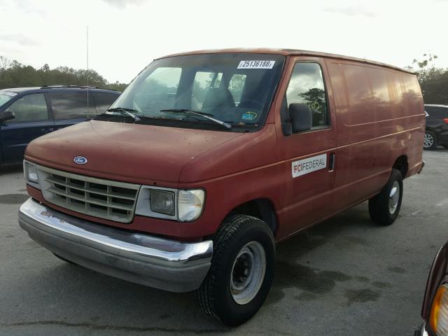 1FTJS34H3PHA49656 - 1993 FORD ECONOLINE RED photo 2