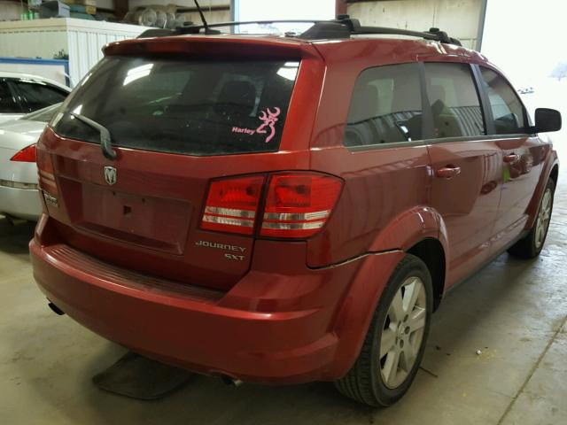 3D4GG57V89T599290 - 2009 DODGE JOURNEY SX RED photo 4