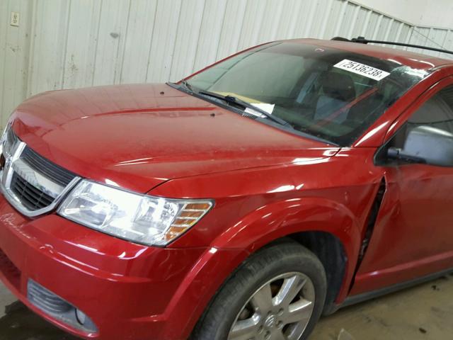 3D4GG57V89T599290 - 2009 DODGE JOURNEY SX RED photo 9