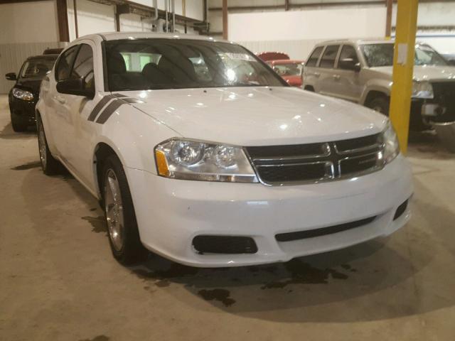 1C3CDZAB9CN247051 - 2012 DODGE AVENGER SE WHITE photo 1