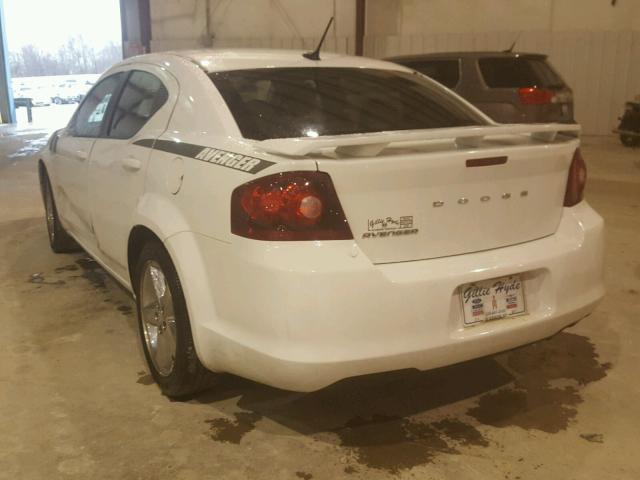 1C3CDZAB9CN247051 - 2012 DODGE AVENGER SE WHITE photo 3