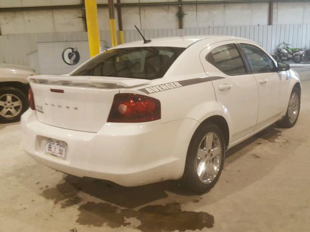 1C3CDZAB9CN247051 - 2012 DODGE AVENGER SE WHITE photo 4