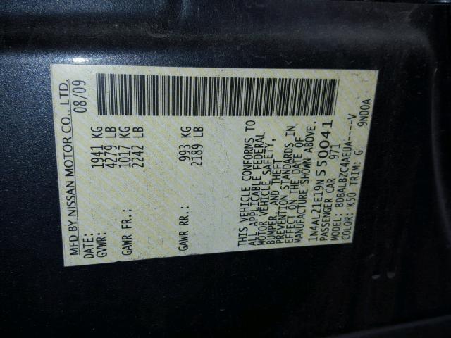 1N4AL21E19N550041 - 2009 NISSAN ALTIMA 2.5 GRAY photo 10