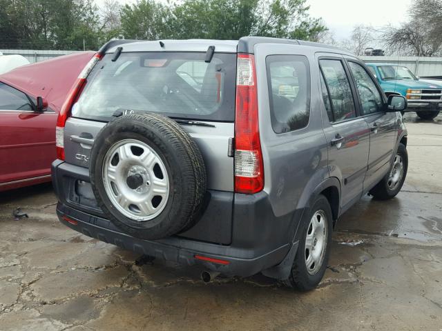 JHLRD68566C001016 - 2006 HONDA CR-V LX CHARCOAL photo 4