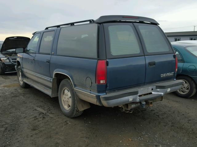 1GNFK16K6RJ320179 - 1994 CHEVROLET SUBURBAN K BLUE photo 3