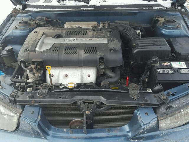 KMHDN45D53U597015 - 2003 HYUNDAI ELANTRA GL BLUE photo 7