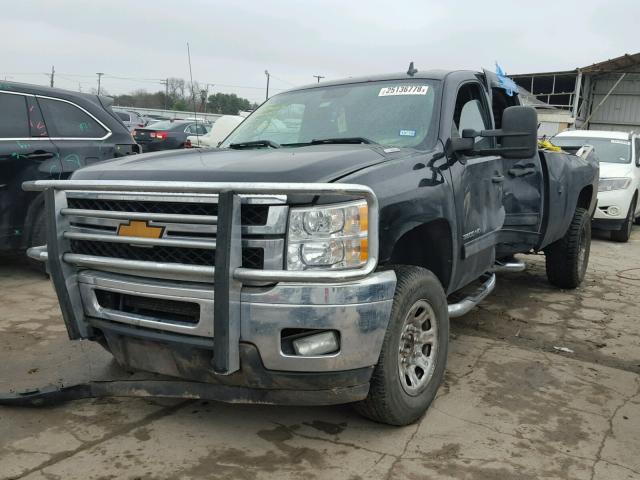 1GC4K0C88EF151850 - 2014 CHEVROLET SILVERADO BLACK photo 2