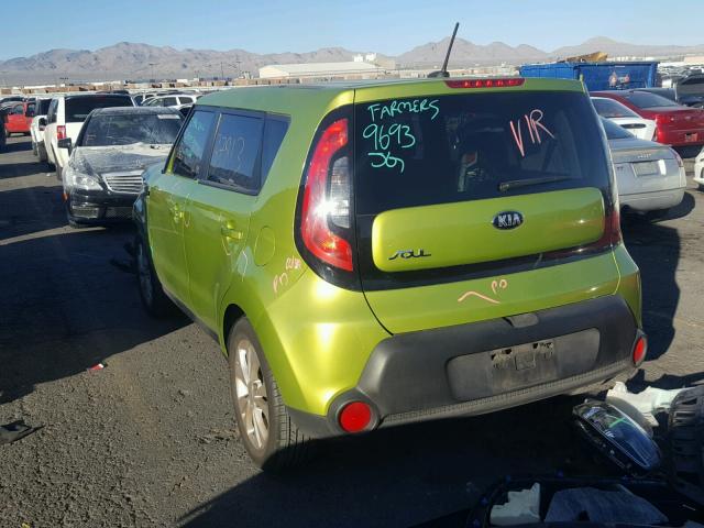 KNDJP3A56E7708344 - 2014 KIA SOUL + GREEN photo 3