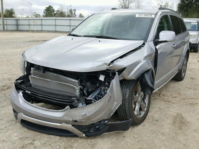 3C4PDCGBXHT579380 - 2017 DODGE JOURNEY CR SILVER photo 2