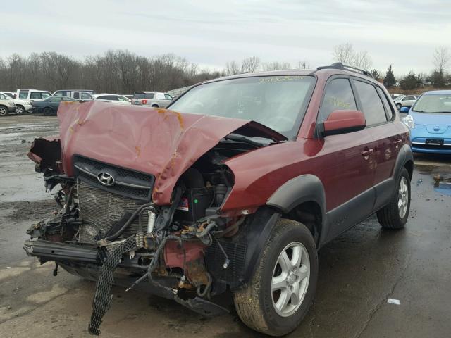 KM8JN12D15U127847 - 2005 HYUNDAI TUCSON GLS RED photo 1