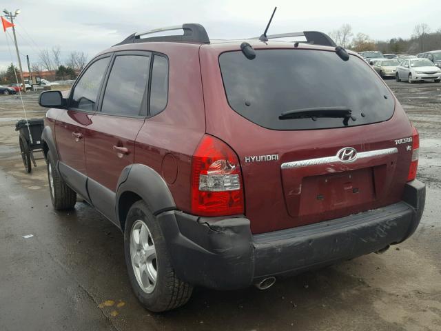 KM8JN12D15U127847 - 2005 HYUNDAI TUCSON GLS RED photo 3