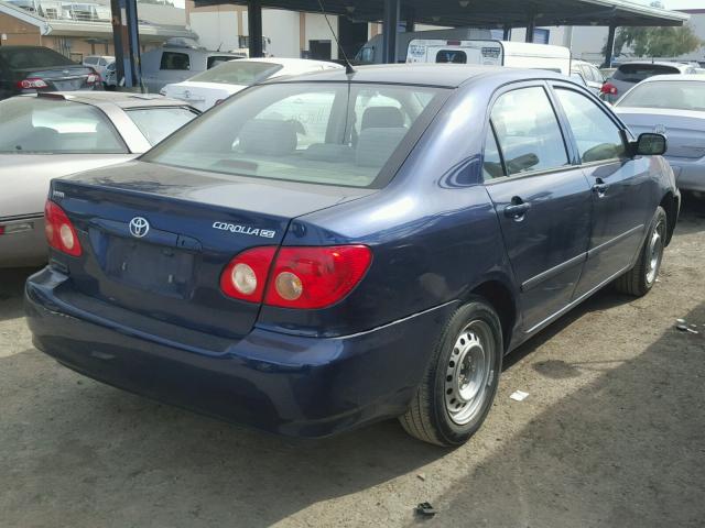 1NXBR32E58Z998199 - 2008 TOYOTA COROLLA CE BLUE photo 4