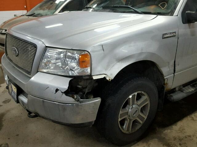 1FTPW14525KD43896 - 2005 FORD F150 SUPER SILVER photo 9