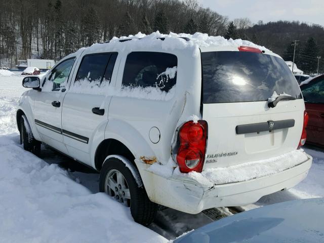 1D8HB48N18F155655 - 2008 DODGE DURANGO SL WHITE photo 3