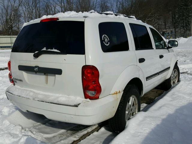 1D8HB48N18F155655 - 2008 DODGE DURANGO SL WHITE photo 4