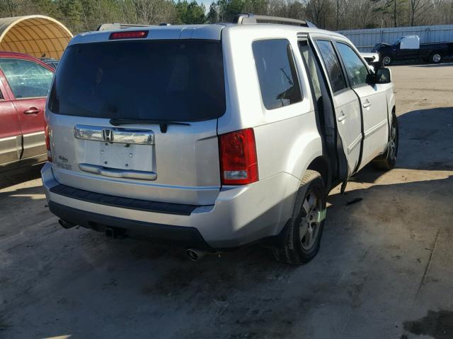 5FNYF3H58BB039992 - 2011 HONDA PILOT EXL SILVER photo 4