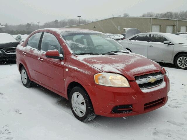 KL1TD56667B127075 - 2007 CHEVROLET AVEO BASE RED photo 1