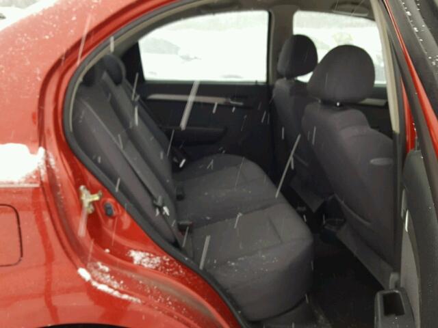 KL1TD56667B127075 - 2007 CHEVROLET AVEO BASE RED photo 6