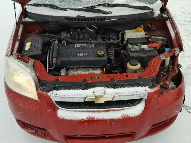 KL1TD56667B127075 - 2007 CHEVROLET AVEO BASE Kırmızı fotoğraf 7
