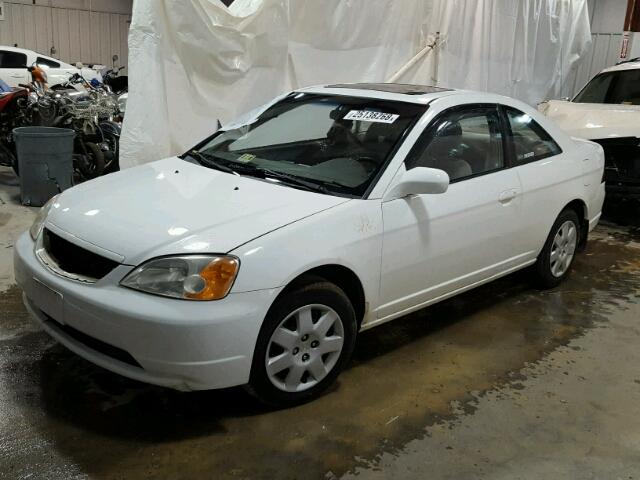 1HGEM22952L087978 - 2002 HONDA CIVIC EX WHITE photo 2