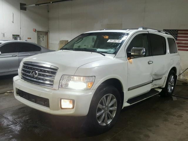 5N3AA08C78N910990 - 2008 INFINITI QX56 WHITE photo 2