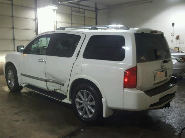 5N3AA08C78N910990 - 2008 INFINITI QX56 WHITE photo 3