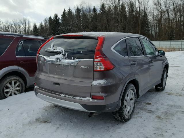 5J6RM4H58GL111448 - 2016 HONDA CR-V EX GRAY photo 4