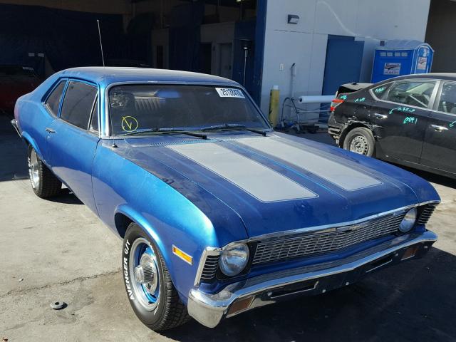 1X27D2W304812 - 1972 CHEVROLET NOVA BLUE photo 1