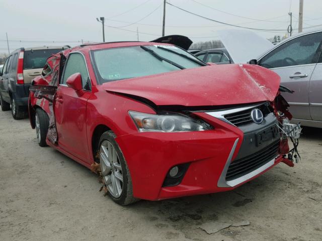 JTHKD5BH0E2173864 - 2014 LEXUS CT 200 RED photo 1