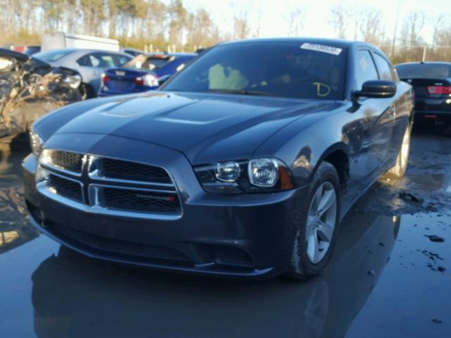 2C3CDXBG6EH174487 - 2014 DODGE CHARGER SE GRAY photo 2