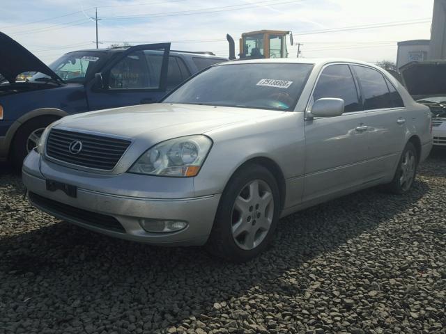 JTHBN30F910045518 - 2001 LEXUS LS 430 SILVER photo 2