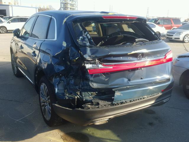 2LMTJ6LR5GBL66553 - 2016 LINCOLN MKX RESERV BLUE photo 3