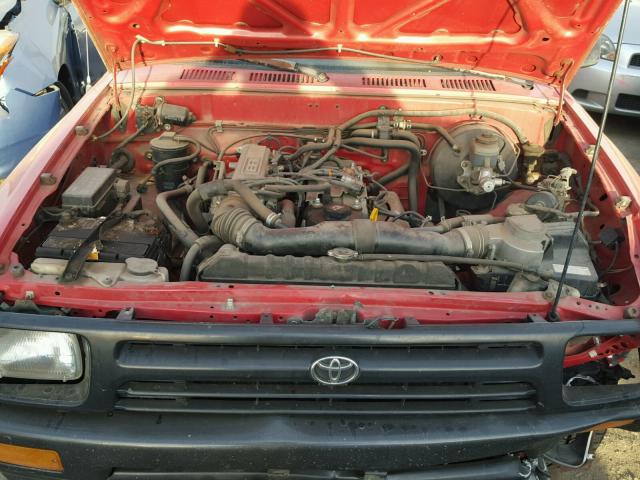 4TARN81A0NZ006345 - 1992 TOYOTA PICKUP RED photo 7