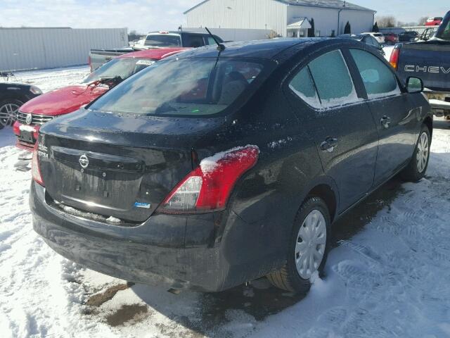 3N1CN7AP8DL878046 - 2013 NISSAN VERSA S BLACK photo 4