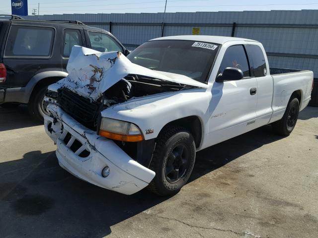 1B7GL22X0WS653260 - 1998 DODGE DAKOTA WHITE photo 2