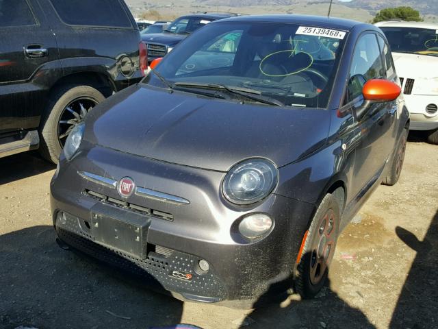 3C3CFFGE1ET189434 - 2014 FIAT 500 ELECTR GRAY photo 2