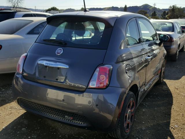 3C3CFFGE1ET189434 - 2014 FIAT 500 ELECTR GRAY photo 4