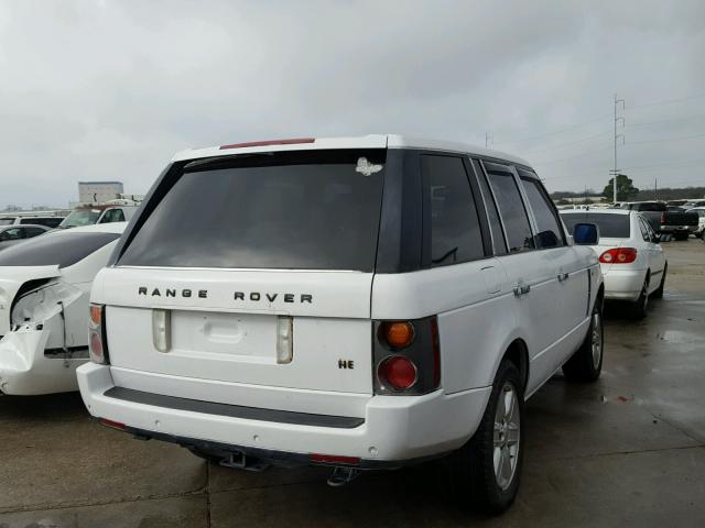 SALME11434A167018 - 2004 LAND ROVER RANGE ROVE WHITE photo 4