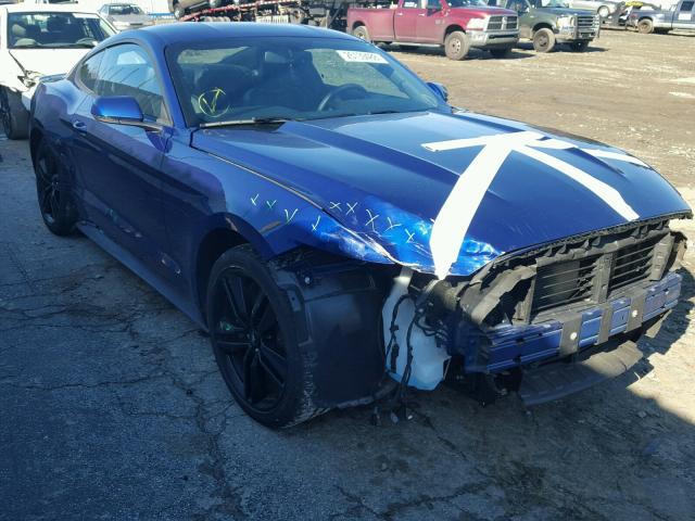 1FA6P8TH1F5411320 - 2015 FORD MUSTANG BLUE photo 1