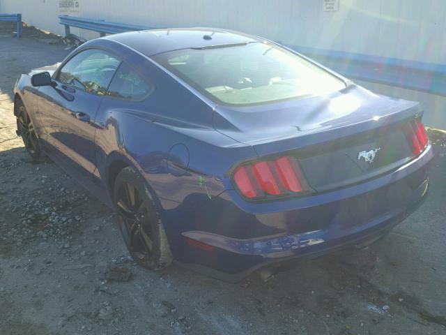 1FA6P8TH1F5411320 - 2015 FORD MUSTANG BLUE photo 3