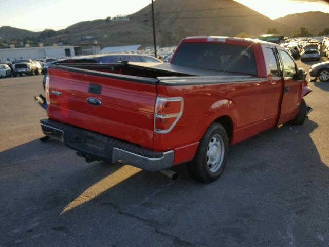 1FTFX1CT8DKG33874 - 2013 FORD F150 SUPER RED photo 4