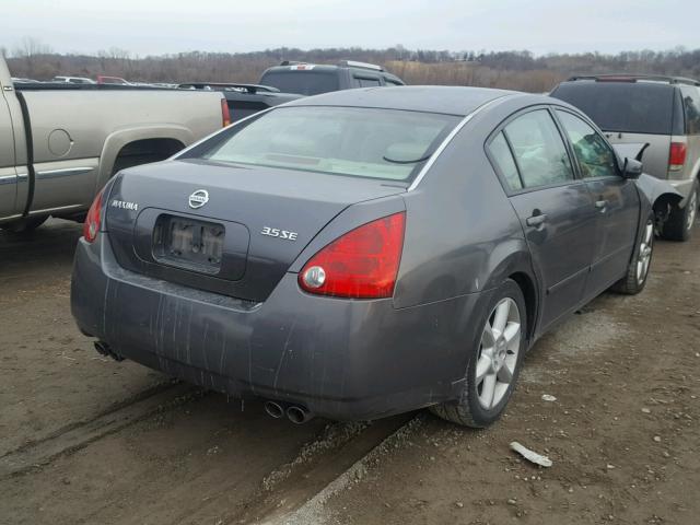 1N4BA41E14C906613 - 2004 NISSAN MAXIMA SE GRAY photo 4